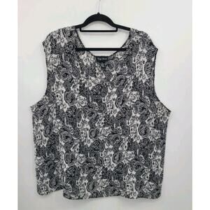 MAGGIE BARNES WOMEN'S Paisley TANK TOP SLEEVELESS BLOUSE SIZE 4X Business Career